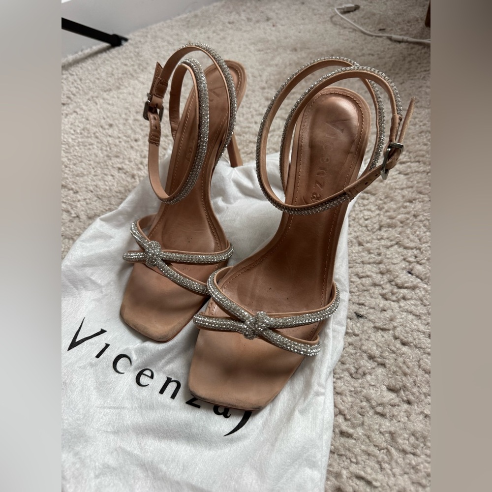 Vicenza Deena Crystal Heels Anthropologie women’s size US 10 - Picture 3 of 9